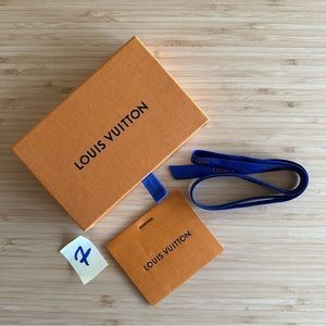 Louis Vuitton Gift Storage Box Drawer Orange Gold Blue Ribbon 🎁